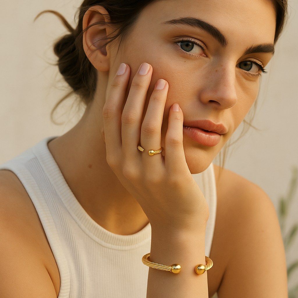 Bracelet magnétique torsadé